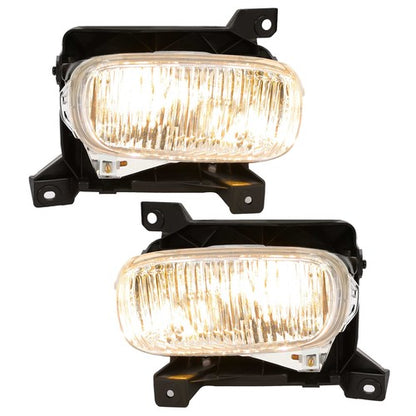 Solid Spare Front Fog Driving Lights Clear Lens w/ Bulbs For Toyota Tundra 2000-2006 LH＆RH