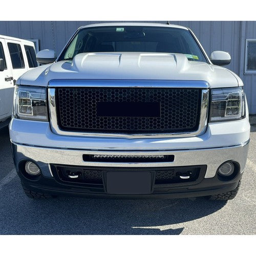 Solid Spare For 07-13 SIERRA 1500 DENALI PICKUP BOTTOM LOWER BUMPER MESH GRILLE GLOSS BLACK