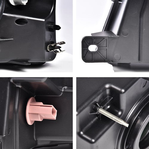 Solid Spare For 04-08 Ford F150 Pickup Smoked Housing Headlight Clear Side Corner Lamps Pair