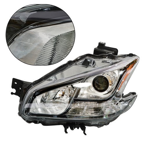 Solid Spare Headlamp Left / Driver Side HID Headlight Assembly For Nissan Maxima 2009-2014