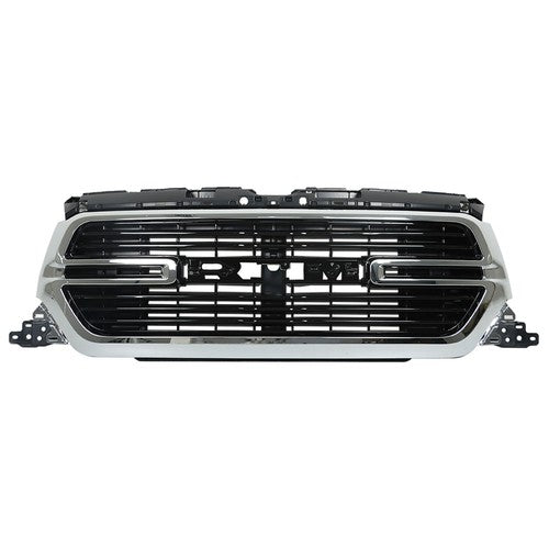 Solid Spare New Front Upper Center Mesh Assembly Grille Plastic For Dodge Ram 1500 2019-2022