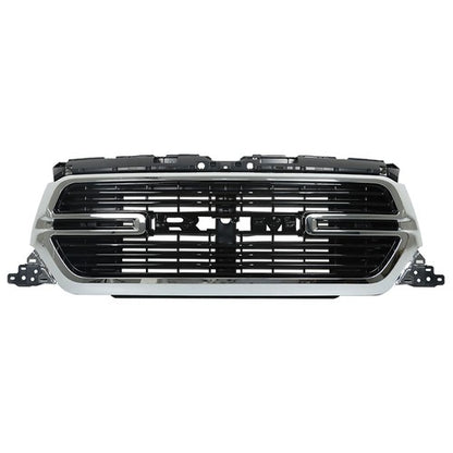 Solid Spare New Front Upper Center Mesh Assembly Grille Plastic For Dodge Ram 1500 2019-2022