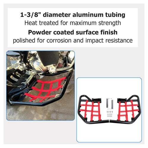 Solid Spare Nerf Bars Side Steps Heel Guards For Yamaha Raptor 700 700R YFM700R All Years