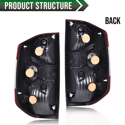 Solid Spare Rear Tail Lights Brake Lamps Left+Right Side Fit For 2014-2021 Toyota Tundra