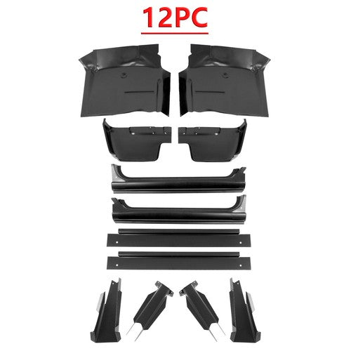 Solid Spare FOR 67-72 Chevy C10 GMC Truck Cab Corner Rocker Panel Cab Mount Floor Pan 12-PCS
