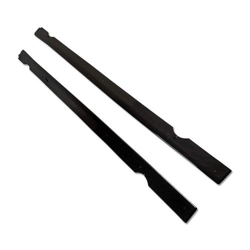 Pair Carbon Fiber Side Skirts Extension For 2013-16 Volkswagen GOLF 7 R VII MK7