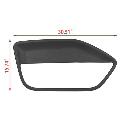 Solid Spare 2pcs Front Door Panel Black Insert Hard Cover Kit Fit For 05-09 Ford Mustang