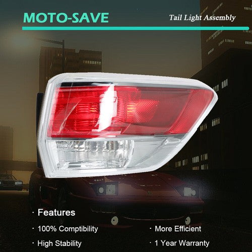 Solid Spare For 2014-2016 Toyota Highlander Outer Tail Light Lamp Assembly Passenger RH Side