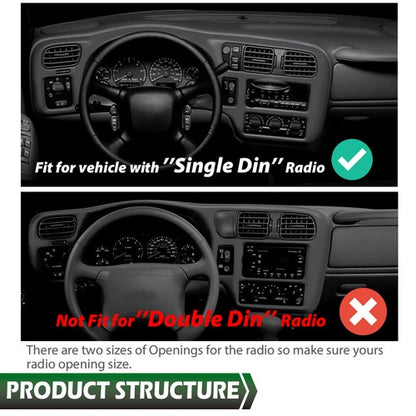 Solid Spare Dark Gray Dash Trim Bezel Fit For 1998-2004 Blazer Jimmy Sonoma S10 Bravada New