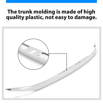 Solid Spare For 2016 2017 Honda Accord Sedan Rear License Garnish Chrome Trim Trunk Molding