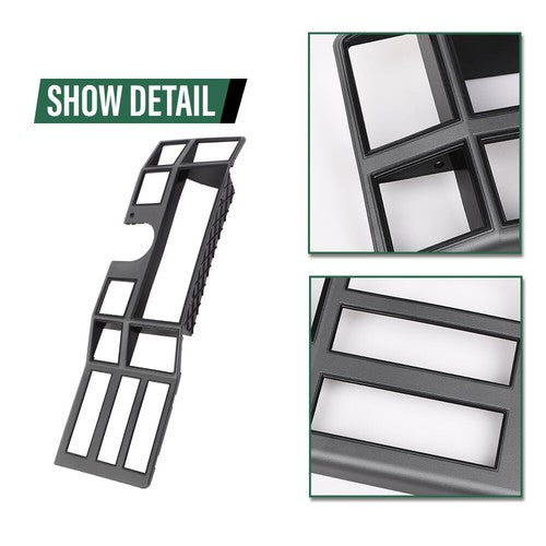 Solid Spare Fit For 84-1996 Jeep Cherokee XJ Comanche Dash Radio Bezel Instrument Trim Gray