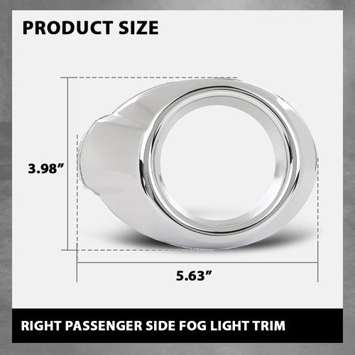 Solid Spare Front Bumper Fog Light Bezel Lamp Trim Right Side Fit For 2012-2014 Ford Focus