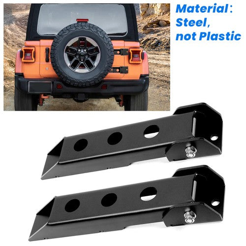 Solid Spare Pair Rear Tailgate Door Hinges Set Powder Coated for Jeep Wrangler JK 2007-2018