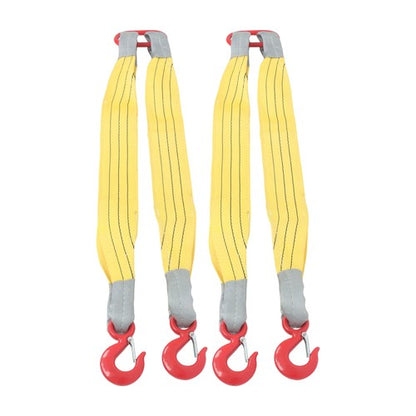 Solid Spare 2 Pack 3.3 FT Lifting Slings Straps - 4410 LBS Yellow Two Leg Rigging Straps