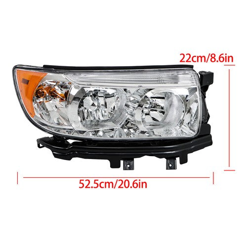 Solid Spare Headlight Single RH Projector Headlamp Clear Lens For Subaru Forester 2006-2008