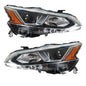 Solid Spare For Nissan Altima 2019-2020 LH+RH Headlight Replacement Halogen Chrome Housing