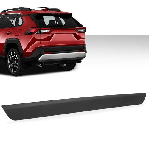 Solid Spare Fit For 2019-2022 Toyota RAV4 Black Molding Tailgate Liftgate Finish Trim