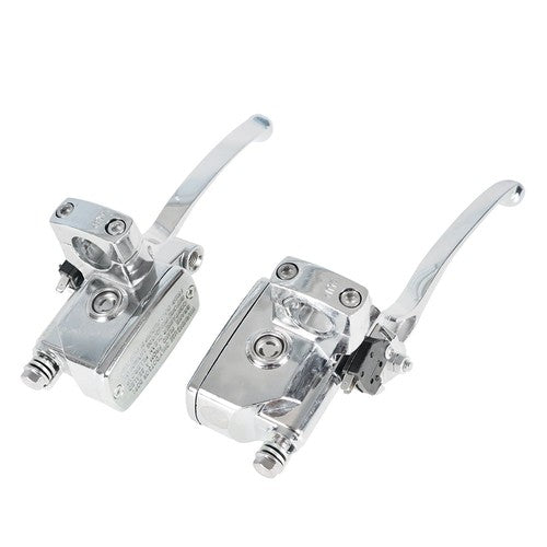 Solid Spare 1" 25mm Motorcycle Handlebar Hydraulic Brake & Clutch Master Cylinder Left&Right