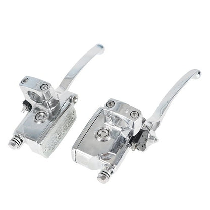 Solid Spare 1" 25mm Motorcycle Handlebar Hydraulic Brake & Clutch Master Cylinder Left&Right