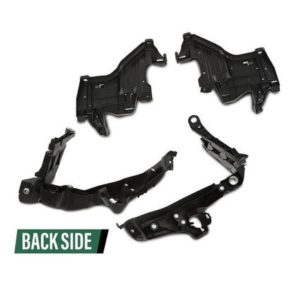 Solid Spare Fit For AUDI A4 B8 08-12 S4 Headlight Mount Bracket Support + Base Plate Kit