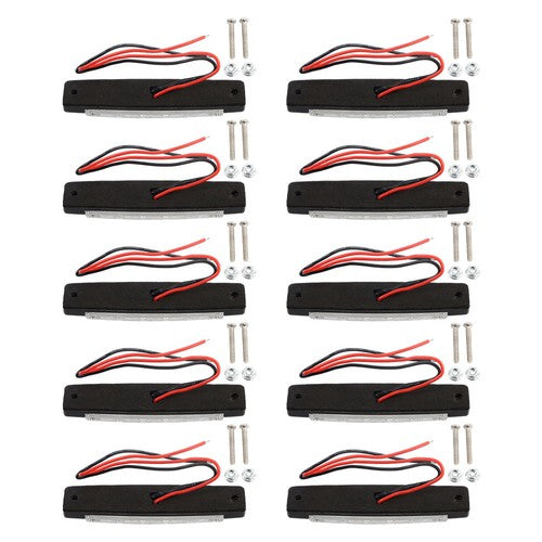 Solid Spare 10× 12V-24V 6 LED Lamp White Waterproof Stern Crossbeam Llights For Marine Use