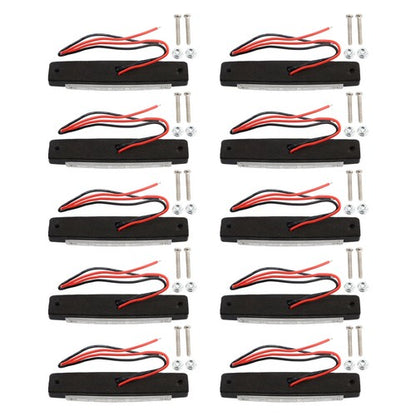 Solid Spare 10× 12V-24V 6 LED Lamp White Waterproof Stern Crossbeam Llights For Marine Use