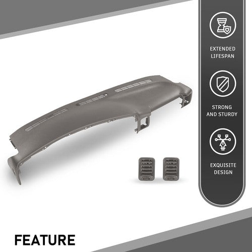 Solid Spare Dash Pad Dash Cap Panel Dashboard Fit For 1999-2006 Silverado Sierra Light Gray