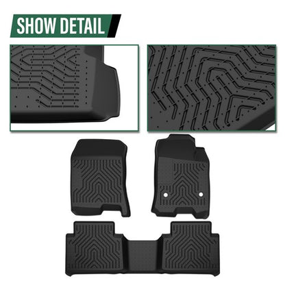 Solid Spare TPE Floor Mats Liners Fit For 2023-2024 Chevrolet Colorado/GMC Canyon Crew Cab