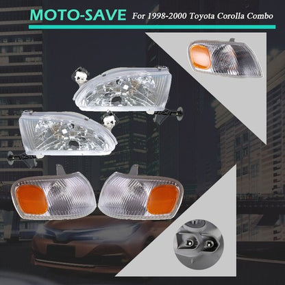Solid Spare Pair Corner Parking Signal Lights Headlights Combo For Toyota Corolla 1998-2000