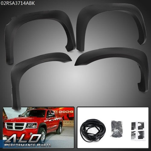 Solid Spare 4x Front Rear Fender Flares Wheel Cover Fit For 05-11 Dodge Dakota Factory Style