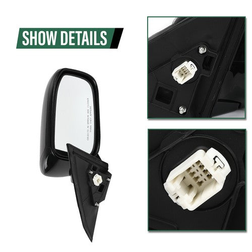 Solid Spare Fit For 2003-2007 Honda Accord Manual Folding Power Mirror Right Passenger Side