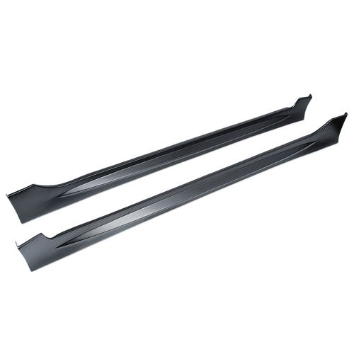 Solid Spare Fits 8th gen Honda Civic Sedan 2006-2011 PP Mugen RR Style Side Skirts ABS Black