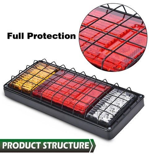 Solid Spare 2Pc 40 LED Tail Turn Signal Brake Reverse Running Lights Truck Trailer RV Camper
