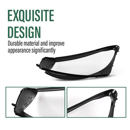 Solid Spare Fit For 2016-2019 Mercedes Benz GLC-Class W253 Headlight Replacement Lens LH RH