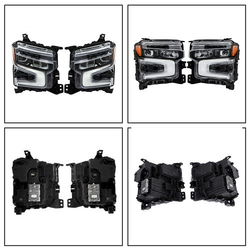 Solid Spare Headlights For Chevy Silverado 1500 ZR2 2022 2023 2024 Pair LED Left+Right Side