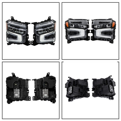 Solid Spare Headlights For Chevy Silverado 1500 ZR2 2022 2023 2024 Pair LED Left+Right Side
