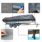 Solid Spare Boat Cover 14-16ft 3 Layers Heavy Duty Fabric W/Cotton Lining Waterproof 90"