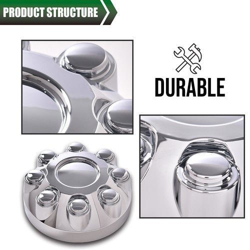 Solid Spare 4pcs Fit For 03-13 Dodge Ram 2500 3500 17" Wheel Hub Center Caps Chrome 8 Lug
