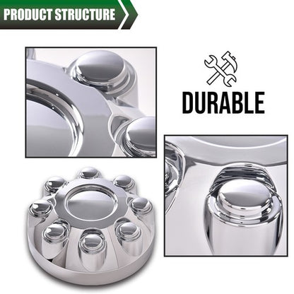 Solid Spare 4pcs Fit For 03-13 Dodge Ram 2500 3500 17" Wheel Hub Center Caps Chrome 8 Lug