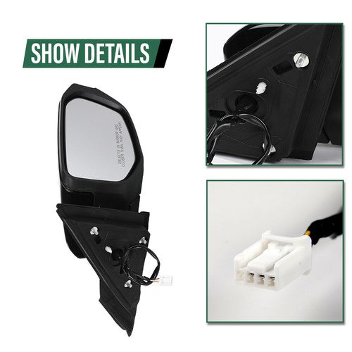 Solid Spare Fit For 16-21 Honda Civic LX DX 3 Pin Manual Fold Power Mirror Passenger Side