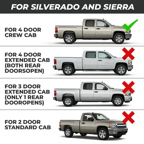 Solid Spare Fit Chevy Silverado GMC Classic Crew Cab Left Rocker Panel 1999-2007
