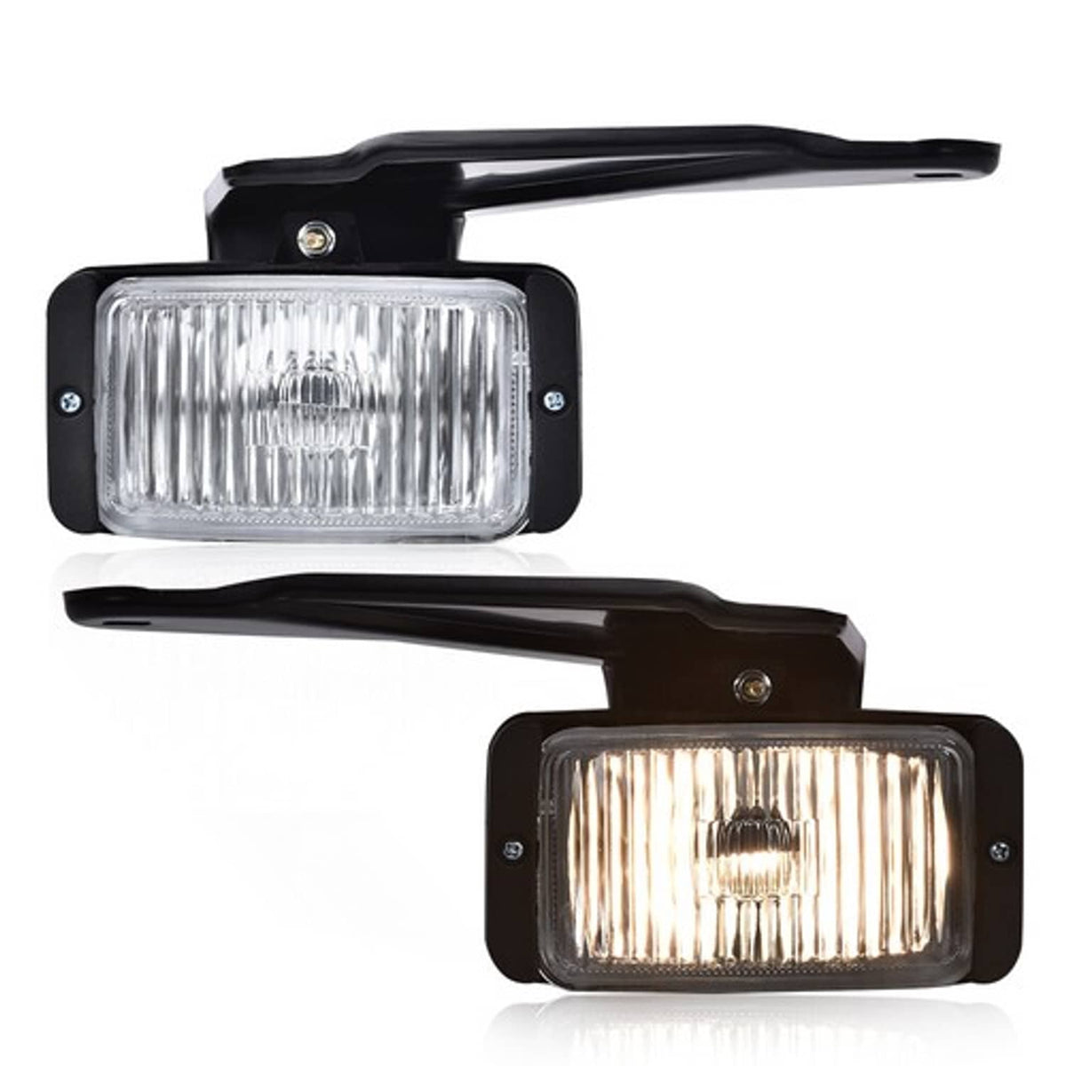 Solid Spare Fit For 1988-2000 Chevrolet C1500 C2500 C3500 Clear Fog Lights Lamps Left+Right