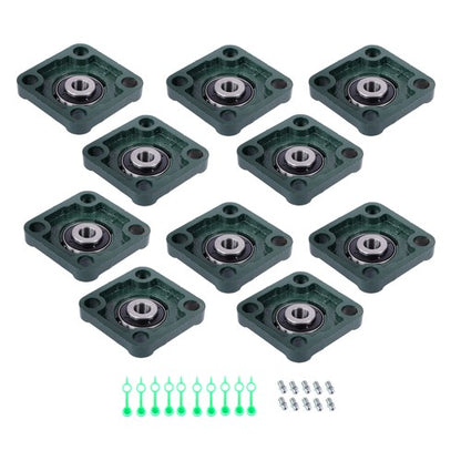 Solid Spare 10pcs UCF201-8 Pillow Block Bearing 1/2" Bore 4-Bolt Self-Aligning Solid Base