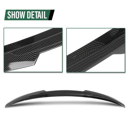 Solid Spare Fit For 19-24 BMW G20 330i G80 M3 Rear Trunk Spoiler Wing M3 Style Gloss Black