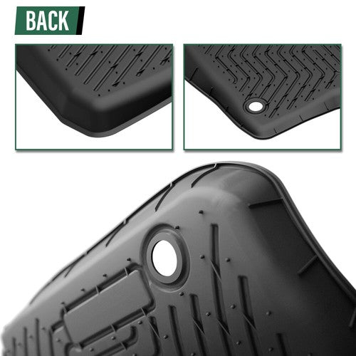 Solid Spare TPE Floor Mats Liners Fit For 2004-2008 Ford F-150 Super Crew Cab All Weather
