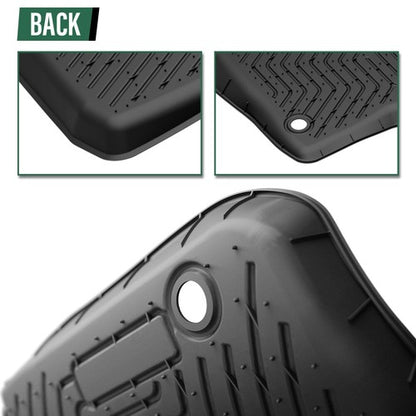 Solid Spare TPE Floor Mats Liners Fit For 2004-2008 Ford F-150 Super Crew Cab All Weather