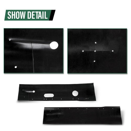 Solid Spare Engine Well Frame Rail Splash Shields Seals Fit 72-80 Dodge 2WD D Series Truck
