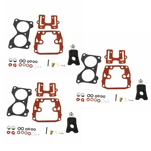 Solid Spare 3 Set Carburetor Carb Kit 439076 For Johnson Evinrude v4 v6 85-235 HP Crossflow