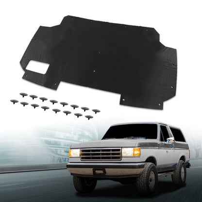 Solid Spare Fit For 1987-1991 Ford F150 F250 F350 Bronco Hood Insulation Pad Heat Blanket