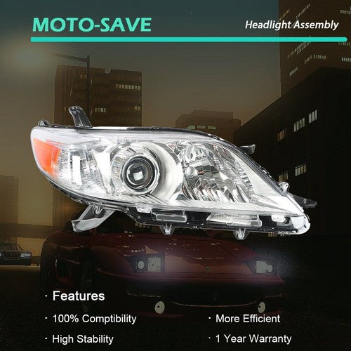 Solid Spare Fit For Toyota Sienna 2011 2012 2013 Headlight Lamps Right Passenger Side Chrome